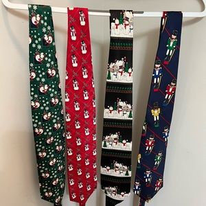Four men’s holiday ties